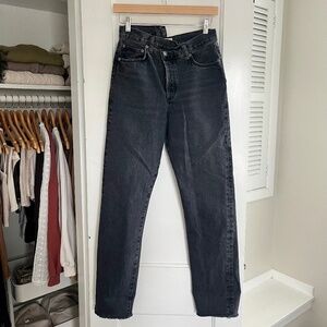 Agolde Criss Cross Straight Leg Denim
